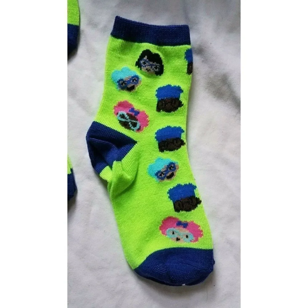 142 Girls Socks by Bullseye's Playground Size 7-8.5 (9 Pairs 3 Designs)